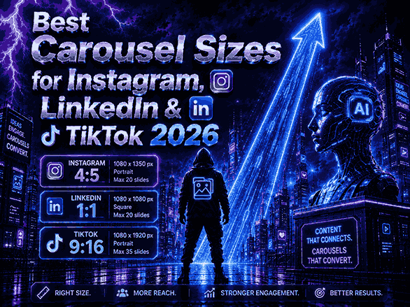 Best Carousel Sizes for Instagram, LinkedIn & TikTok 2026